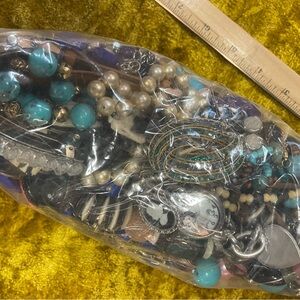 UNTESTED 4+lbs jewelry lot from estate & thrift antique store AS IS c…